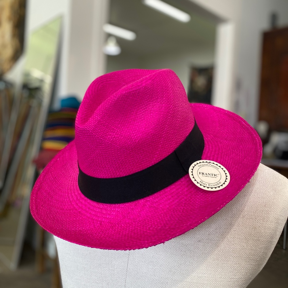 Frantic Panama Hat in Magenta